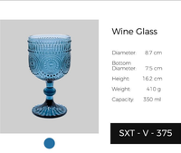 Vente en gros de 5 styles de gobelets à vin vintage verts embossés, verrerie de luxe rétro colorée pour la décoration de mariages, de fêtes et d'événements