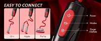 Nippel-Saugpumpe Vibrator - Batteriebetriebener Vakuum-Stimulator mit 3 Saugstufen und 7 Modi, Geräuscharm, Wasserdicht, BDSM-Set