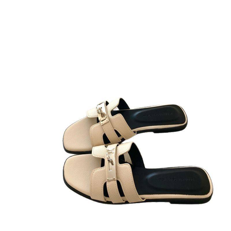 Trendy BABOUCHE FEMME Slimming French Ins Summer Outdoor Sandals for Women  Platform Style Slip-On Old Money Gentle Lazy Wear