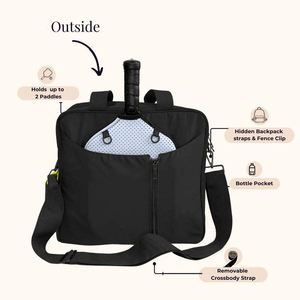 Échantillon gratuit : Sac de pickleball élégant 2024 personnalisé en néoprène pour femme, avec bandoulière, pour raquettes de pickleball - Product Image 3