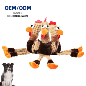 Giocattolo per Cani in Peluche a Forma di Pollo, Personalizzabile con Logo e Colore, Interattivo e Sonoro, per la Dentizione, in Cotone, OEM ODM - Product Image 1