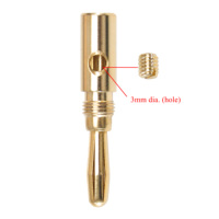 Conectores Banana Chapados en Oro Sin Soldadura, Calibre 12-18AWG, Conector de 4 mm para Altavoz, Amplificador, Receptor AV de Alta Fidelidad, Cable de Audio Estéreo