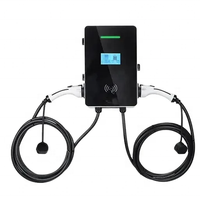 Estación de Carga para Vehículos Eléctricos (VE) de Pared con Doble Conector, Venta al por Mayor de Fábrica, Barata, 14kW 22kW 44kW, Tipo GBT Tipo 2 Tipo 1