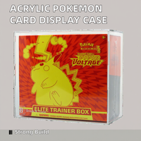 Boîte de présentation coulissante en acrylique recyclable pour cartes Pokémon ETB pré-assemblées avec couvercle