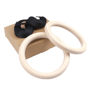 Entraîneur de Suspension horizontal de gymnastique intérieure adulte efficace avec sangles de traction pour les anneaux en bois d'entraînement physique - Product Image 2