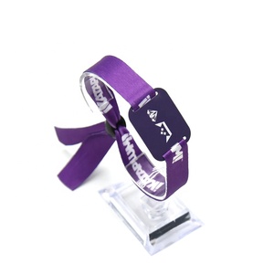 Pulsera tejida RFID impresa personalizada 13,56 MHz HF 125Khz LF pulsera de tela impermeable 1K NFC <span class=keywords><strong>código</strong></span> QR para pago para Festival - Product Image 6