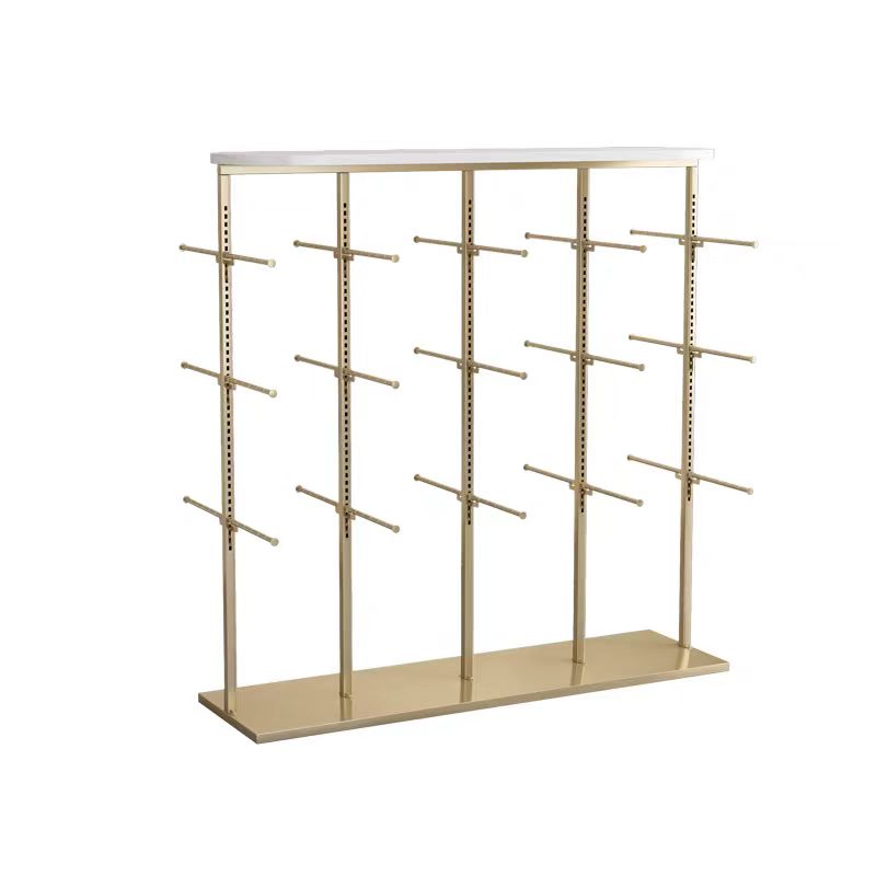 Cinq rangées avec plaque champagne or-130x40x135