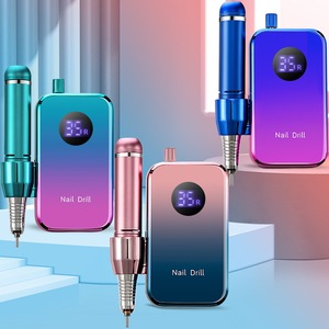 Venta al por mayor de fábrica Color degradado 35000RPM Máquina de uñas portátil Manicura Pedicura Taladro eléctrico inalámbrico para uñas Recargable - Product Image 5
