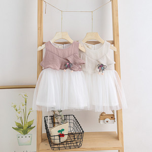 Sites Web de Vente en Ligne : Robes Tutu d'Été sans Manches en Lin Appliqué pour Filles, Collection Princesse, Vêtements pour Bébés et Enfants - Product Image 4