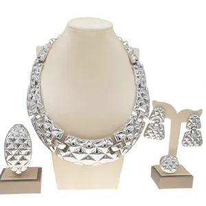 Yulaili 2021 Newest Costume Fashion Dubai Jewelry Accessories High Quality Italian design silver 925 jewelry Ladies Jewelry Set