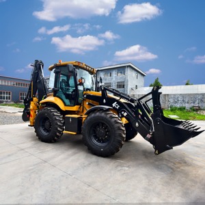 Mini-pelleuse 4x4, rétrocaveuse 4CX, style JCB, avec moteur, boîte de vitesses et composants essentiels, chargeuse sur pneus - Product Image 4