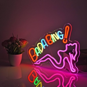 Insegna Luminosa LED ZODZ <span class=keywords><strong>Bada</strong></span> Bing Dimmerabile Decorazione Murale per Man Cave Camera da Letto Alimentata USB Merchandising Sopranos Arte Elettronica - Product Image 1