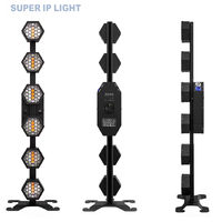 Luz de Escenario Hexagonal Retro de 6x60W con Luz Auxiliar RGBW, Efecto Estroboscópico DMX512 para DJ, Discoteca, Fiesta