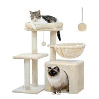 Fabricant personnalisé de luxe de haute qualité moderne grande crème en peluche arbre à chat tour grattoir créatif arbre à chat maison