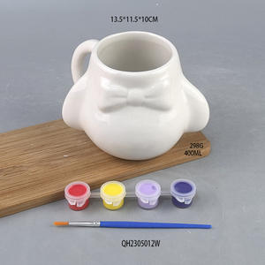 Juego de pintura de Taza de cerámica DIY de 6 colores unisex para niños de 5 a 7 años, juego de pintura de yeso de plástico al por mayor - Product Image 6