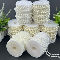 Chaîne de perles simulées en vrac pour la décoration, idéale pour les fournitures artisanales, les mariages, les fêtes et les accessoires de gâteaux.