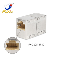 Acoplador de Cable de red Ethernet RJ45, Cat5e, conector hembra a hembra, acoplador en línea para Cat6