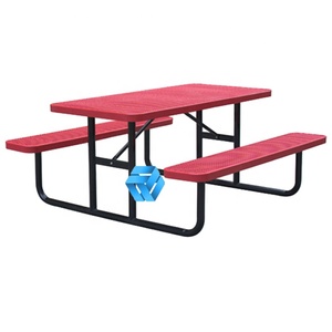 Gegalvaniseerd Staal Duurzaam Roestvast Buitenmeubilair Nestelen Centrum Koffie Ronde Metalen Tafel - Product Image 3