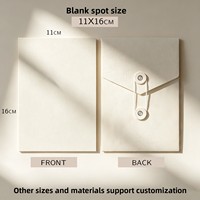 Enveloppe en papier coton personnalisée Mochi avec fermeture à cordon et bouton, impression typographique et gaufrage, pour invitation de mariage, carte de fête, emballage cadeau