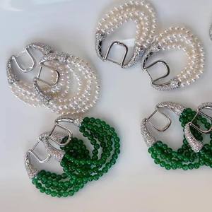 22448DIY Accesorios de Perlas, Plata S925, Soportes para Pendientes, para Múltiples Cuentas, Joyería de Plata, Ganchos para Pendientes, Cuentas de 3-4mm para Pendientes - Product Image 3