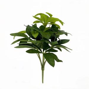 Nuevos Árboles Decorativos Artificiales de PVC Ecológicos Schefflera <span class=keywords><strong>Arboricola</strong></span> de 9 Cabezas para Decoración de Interiores - Product Image 1