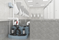 Pompe de levage des eaux usées 50 litres Pompe automatique Ascenseur de sous-sol commercial Toilettes souterraines Station de levage des eaux usées
