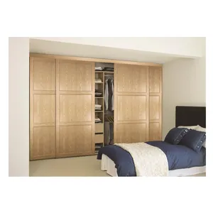 Hot sale Latest design professional customized color Modern Style aluminum sliding door high quality wooden wardrobe
