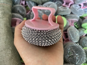 Bola de Limpieza de Alambre de Acero con Mango, Herramienta Doméstica para Lavar Platos y Fregar Ollas - Product Image 4