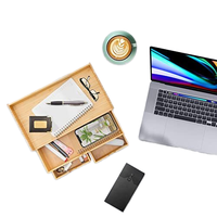 Estante organizador de escritorio de bambú duradero personalizado, cajón de almacenamiento de archivos, organizador de cosméticos, organizador de escritorio de bambú de lujo