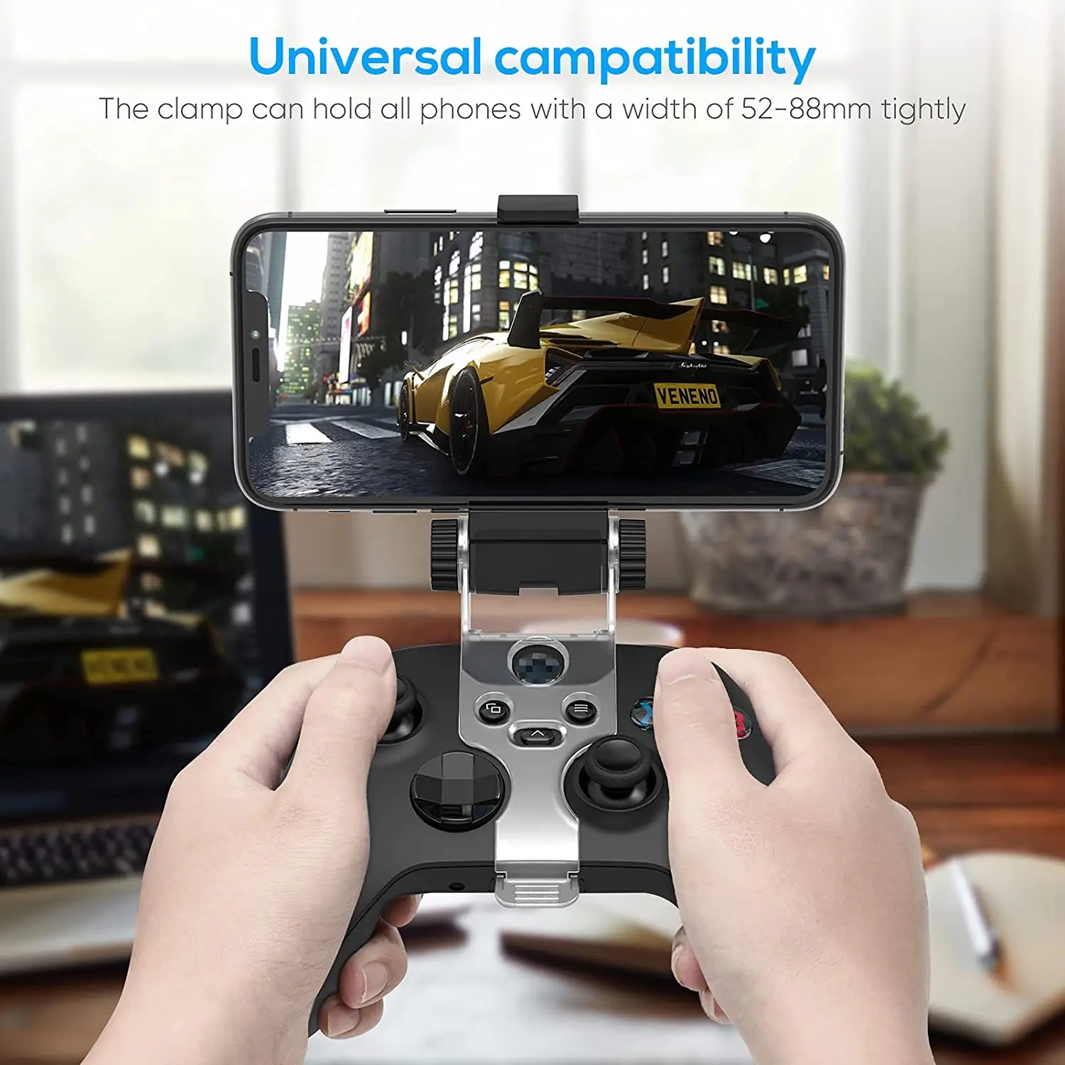 Xbox Series X Controller Phone Mount - Adjustable Gaming Clip Holder