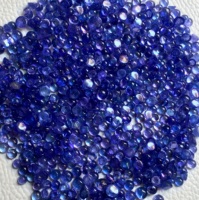 Nouvelle arrivée Tanzanite forme ronde pierres précieuses en vrac poli à la main Cabochon pour la fabrication de bijoux pour bagues pendentifs pierre naturelle