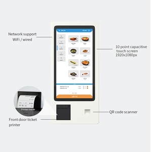 32 inch tự động màn hình cảm ứng không dùng tiền mặt tự dịch vụ thanh toán kiốt với SDK chức năng cho quán cà phê/không người lái cửa hàng tạp hóa - Product Image 5