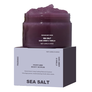 Gommage corporel à l'ambre et à la vanille 100g OEM Étiquette privée Cire de carnauba Éclat Hydratant Vegan Spa - Product Image 1