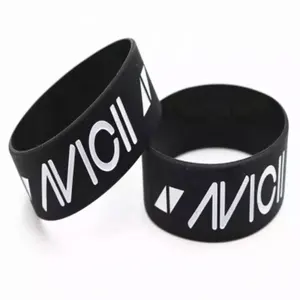 1 inch engraved avicii silicone wristband for music concert bracelet