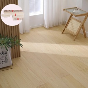 Suelo de Madera de Color Natural Estilo Crema, Nuevo Revestimiento de Madera de 3 Capas, Tarima de Madera Sintética - Product Image 2
