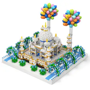 4688 adet parçacıklar mikro nano blokları ünlü bina modeli Taj Mahal bina blok oyuncaklar