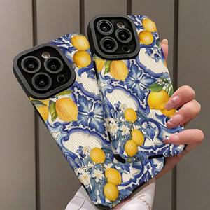<span class=keywords><strong>Coque</strong></span> de téléphone portable en cuir à motif <span class=keywords><strong>citron</strong></span> et cure-dent tendance pour <span class=keywords><strong>iPhone</strong></span> 16, 15, 14, 13, 17, 18 Pro Max - Product Image 4