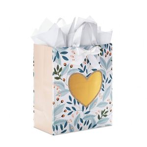 Bolsas de Regalo Grandes Personalizadas al por Mayor, Reciclables, de Papel Kraft, Impresas en Offset, con Relieve y Asas de Papel - Product Image 1