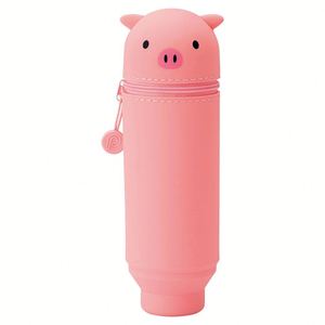 Estuche Escolar para Niñas X415 de Gran Capacidad, Ecológico y Personalizado, con Diseño 3D, Porta Lápices de Goma con Cara de Animal - Product Image 1