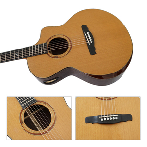 Aiersi-<span class=keywords><strong>guitarra</strong></span> acústica personalizada hecha a mano de Grado Profesional, <span class=keywords><strong>guitarra</strong></span> acústica de doble capa sólida - Product Image 3