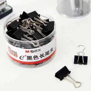 ブラックメタルロングテールクリップステーショナリーアイアンクリップ学校用ブラックバインダークリップ - Product Image 6