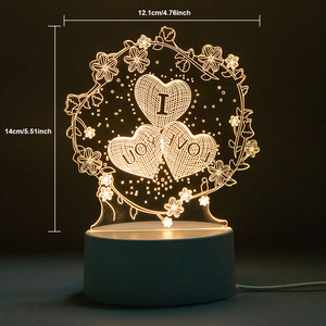 Photo personnalisée acrylique veilleuse LED 3D décoration de noël 7 couleurs lampe de table fête décoration cadeau - Product Image 3