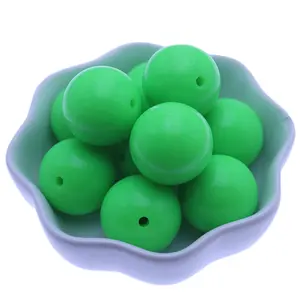 Wholesale Accessory 20MM Solid A02 Lime Bubblegum Gumball Disco Bulk Acrylic Beads For Fashion Jewelry