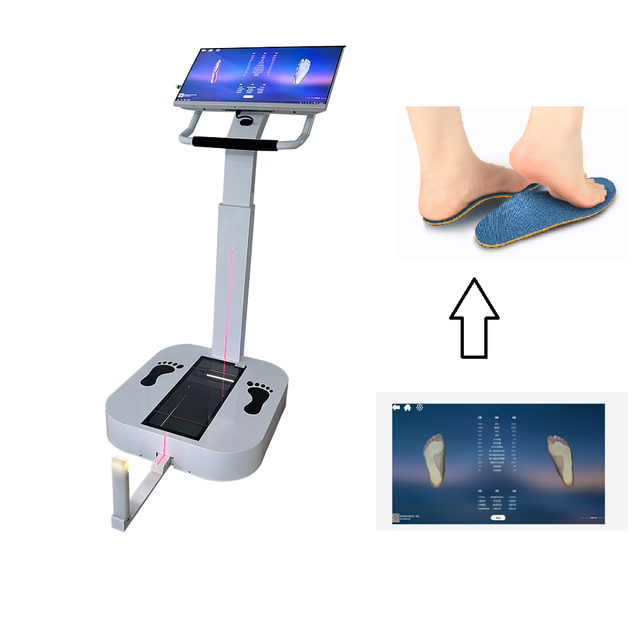 Laser 3D Foot Scanner Foot Size Measuring Tool Feet Dimension Gauge Foot Arch Measuring Tool for Shoe Shop Footwear Retail