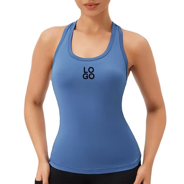 High Quality Women's Sleeveless Sports Vest Breathable Quick Drying Fitness Tops for Yoga & Running Lightweight with Front Logo