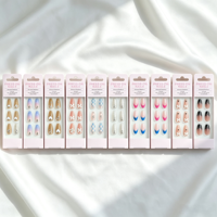 Faux ongles à presser Amande Moyenne Vente en gros Personnalisé OEM Direct Usine Étiquette Privée Prêt à Expédier En Gros
