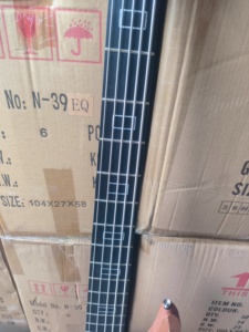 高品质颈部贯穿身体左手电贝司吉他，主动拾音器 - Product Image 4