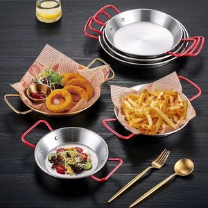 <span class=keywords><strong>Plat</strong></span> en métal antiadhésif de casserole de <span class=keywords><strong>paella</strong></span> de fruits de mer d'acier inoxydable épaissi - Product Image 1