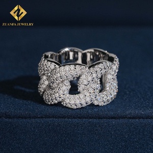 ZUANFA JEWELRY New Arrive In Stock Hip Hop Iced Out Miami Cutout <b>Ring</b> 925 <b>Silver</b> VVS Moissanite <b>Ring</b> <b>Men</b> <b>Ring</b> - Product Image 2
