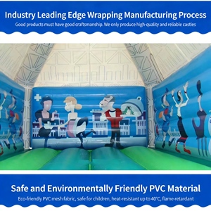 Castillo Inflable Todo en Uno con Pared <span class=keywords><strong>de</strong></span> Escalada, Tobogán y Circuito <span class=keywords><strong>de</strong></span> Obstáculos para Diversión al Aire Libre - Product Image 6